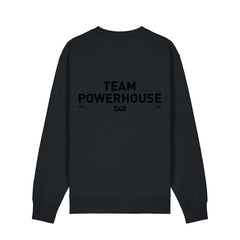 TEAM POWERHOUSE040 Crewneck Black in Black Print